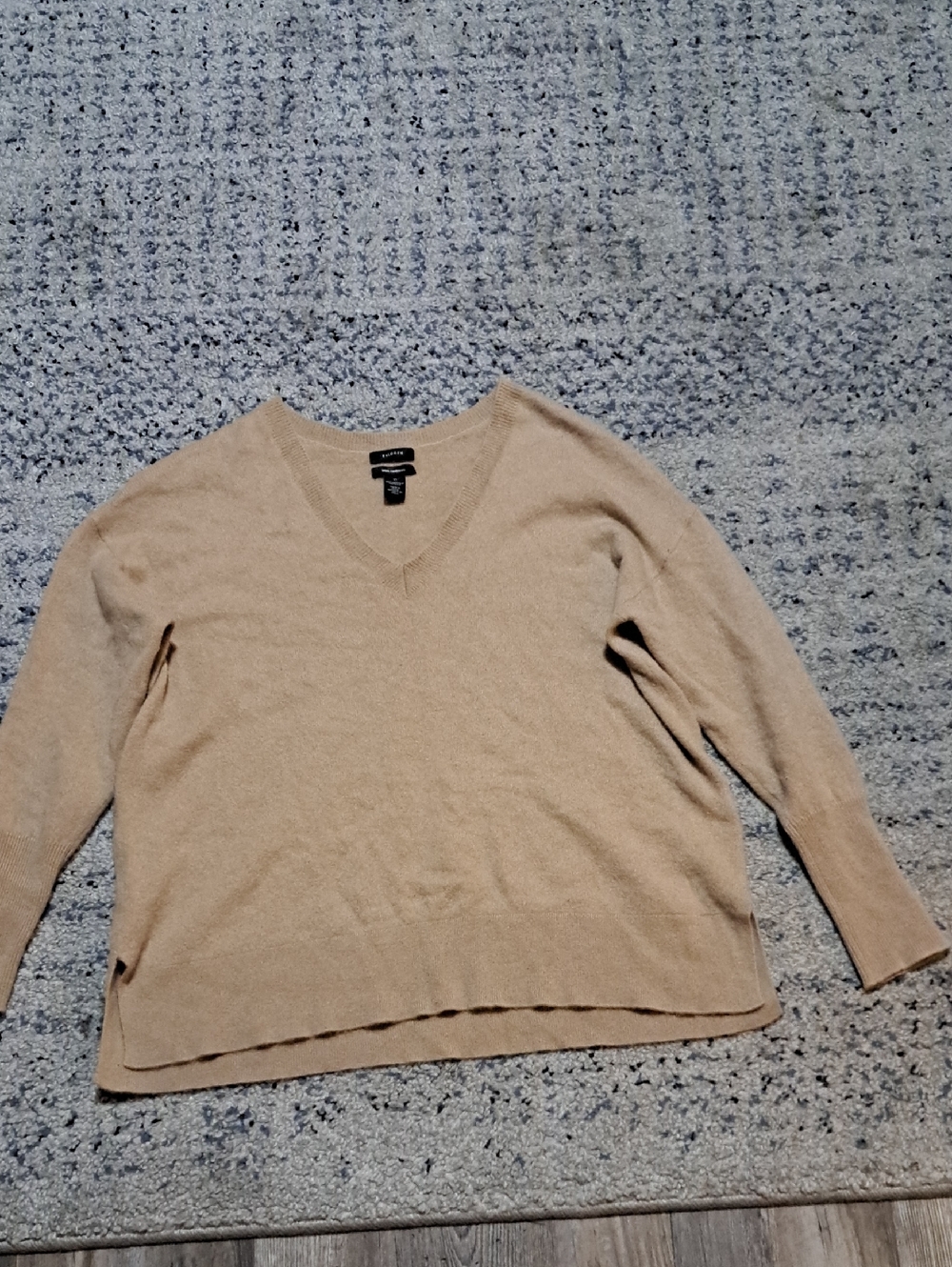 Halogen Beige V-Neck Sweater
